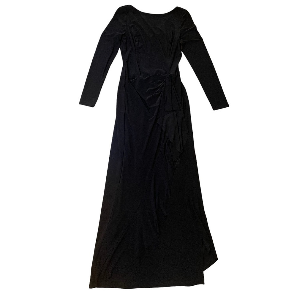 LAUREN RALPH‎ LAUREN Evening Black Dress Long Sleeve Cocktail Party Wedding Sz 6